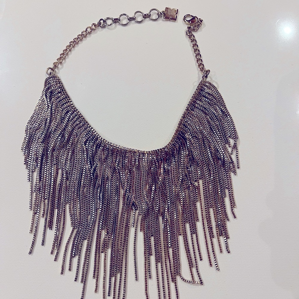 Gold Fringe Necklace